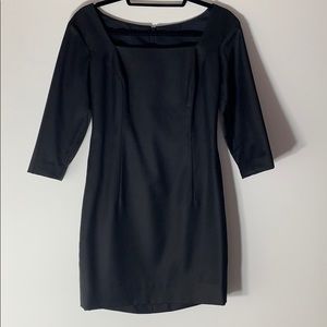 Custom made petite 3/4 sleeve black dress